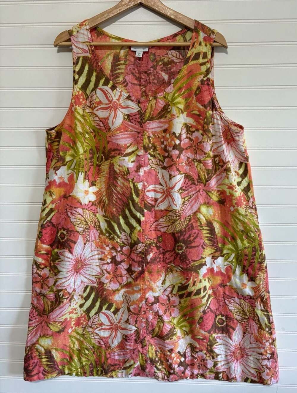J.Jill Love Linen Floral Sleeveless Shift Dress XL Petite - Picture 1 of 6